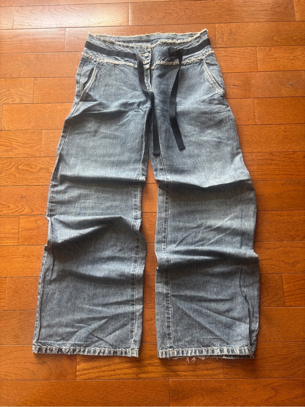 Women’s Calvin Klein Jeans Relaxed Wide-Leg Washed Blue Denim